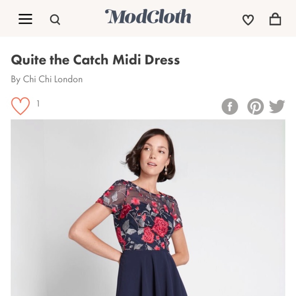 ModCloth chi chi London quite the catch dress navy